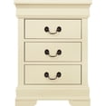 thumbnail image 2 of Traditional Beige Bedside Table | Three Drawers for Bedroom Storage | Particle Board Construction | Fully Assembled for Quick Use, 2 of 2