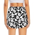 thumbnail image 4 of Xecao's Cute Panda (3) for a double-layer running short for women, perfect for gym, tennis, and more, featuring a convenient pocket., 4 of 9