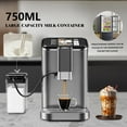 thumbnail image 6 of M optimized Espresso Machine, 20 Bar Cappuccino Latte Machine With Frother and Convenient One-Touch Control Panel, Single/Double Shot, 1350W, Silver Gray, 6 of 9