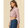 thumbnail image 4 of INSPIRE CHIC Veste en Jean Denim Classique pour Femmes à Manches Longues Boutonnée, 4 of 6