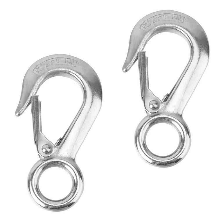 Hook Lifting Swivel Big Hole Steel Metal Cargo Safety Carabiner Clevis  Heavy Eye Towing Stainless Duty Chain Winch Snap