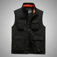 thumbnail image 2 of Feipeng Men's Casual Lightweight Outdoor Fishing Work Safari Travel Photo Cargo Vest Jacket Multi Pockets, 2 of 6
