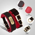 thumbnail image 6 of Pet Artist Wide PU Leather Personalized Dog Collar Soft Padded for Medium Large Dogs Custom Nameplate Engraved M-XL, 6 of 9