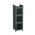 thumbnail image 4 of Modern Three-tier Glass Door Cabinet with Featuring Four-tier Storage for Entryway Living Room Bathroom Dining Room (Green), 4 of 11