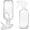 Clear, variant on 2 Pack 360° Spray Bottles, 16 oz Plastic Small Containers with Adjustable Spray Nozzles, Spray Bottles for Hair, Cleaning Solutions, BBQ and Plants Amber&Clear
