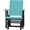 Black, Aruba Blue, variant on DutchCrafters Modern Horizontal Slat High Back Poly Glider Outdoor Patio Chair