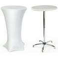 thumbnail image 1 of Cocktail Table With White Spandex Cover Includes both the High-Top Table and White Stretch Fabric Cover. (FOLDRCTTWT), 1 of 1
