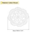 thumbnail image 2 of Fabric Coasters, 4pack 6" - Cotton Woven Crochet Doilies, Lace Embroidery Cup Mat with Floral Pattern (White), 2 of 5