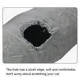 thumbnail image 5 of BIMZUC Suede Cat Tunnel Toy Foldable Peekaboo Tube for Indoor Cats with Self-Entertaining Ball Built-in Steel Wire Soft Small Gray 25.59 inches / 65 cm, 5 of 6
