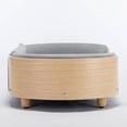 thumbnail image 6 of Pefilos 30" Elevated Pet Dog Bed with Solid Wood Legs and Bent Wood Back, Velvet Cushion, Pet Sofa for Indoors Dogs, Light Gray, 6 of 8