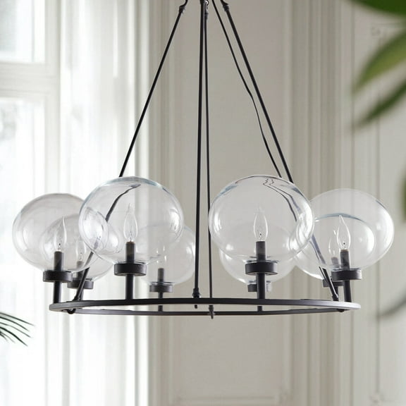 Majestic Globe Illuminate Decorative Modern Hanging Chandelier,Dining Room,Living Room(Black)