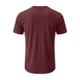 thumbnail image 4 of longantii Mens Henley Shirt Casual Button Henley Short Sleeve T-Shirts Comfortable Plain Cotton Blouses 2026 Summer New Basic Tee Shirt Wine XL, 4 of 6