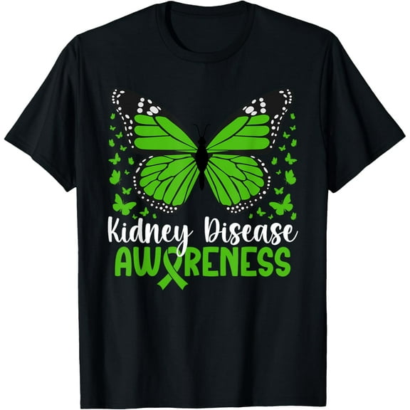 Kidney Disease Awareness Butterfly Kidney Disease Warrior T-Shirt