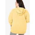 thumbnail image 2 of Woman Within Plus Size Better Fleece Zip-Front Hoodie Long Oversized Sweatshirt, 2 of 6