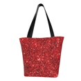 thumbnail image 1 of Fotbe Red Glitter Bolsa de Playa con Estampado, Bolsa de Hombro, Bolsa de Mano Espaciosa, Bolsa de Viaje Ligera, Bolsa de Compras Versátil, 1 of 6