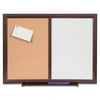 Lorell Dry-Erase/Bulletin Combo Board 36" (3 ft) Width x 48" (4 ft) Height - Melamine Surface - Mahogany Wood Frame - 1 Each