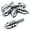 Chrome, variant on Krator Spiked Motorcycle Windscreen Fairing Bolts Compatible with Suzuki, Honda, Yamaha, Kawasaki, Ducati, Harley Davidson