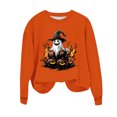 thumbnail image 6 of Inverlee Womens Halloween Sweatshirts Funny Pumpkin Ghost Print T-shirt Stretch Round Neck Sweatshirt Long Sleeve Dressy Casual Pullover Tops Halloween Party Supplies, 6 of 6