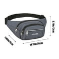thumbnail image 3 of Xfvqtps Mens Belt Bag Adjustable Shoulder Strap Large Capacity Multi Compartment Multi-Purpose Fashion Lightweight Portable Commuting Nylon Chest Bag Gray, 3 of 6
