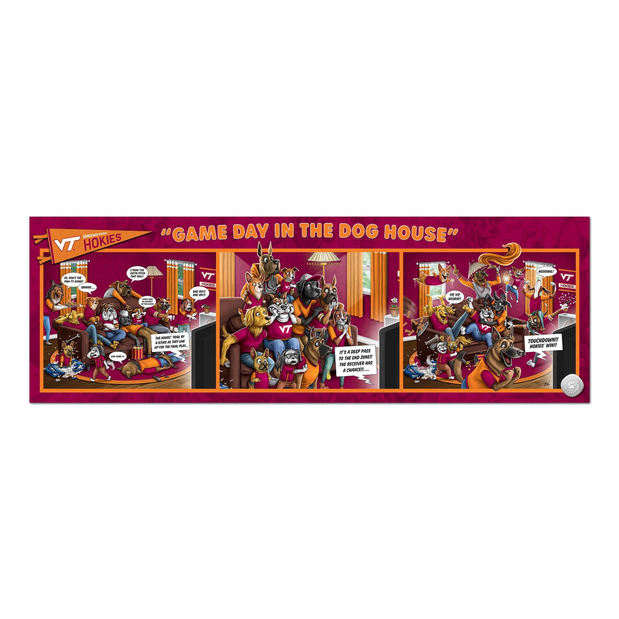 YouTheFan NCAA Virginia Tech Hokies Purebred Fans Gameday in the Dog House 1000PC Puzzle