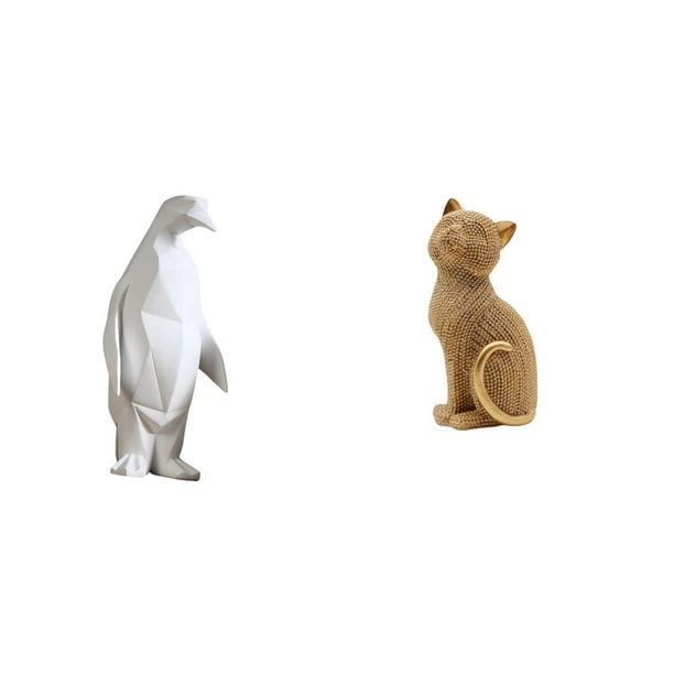 Escultura de pingüino,Escultura de pingüino para decoración nórdica del hogar,Adorno de mesa con estatua de animal,artesanía para decoración de dormitorio,Figura de escritorio,Estatua de