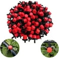 thumbnail image 1 of 100 goteros de riego ajustables, sistema de microaspersor de riego por goteo para jardín doméstico y patio, 1 of 5
