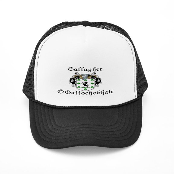 CafePress - Gallagher In Irish & English - Adjustable Unisex Printed Trucker Hat with Mesh Back