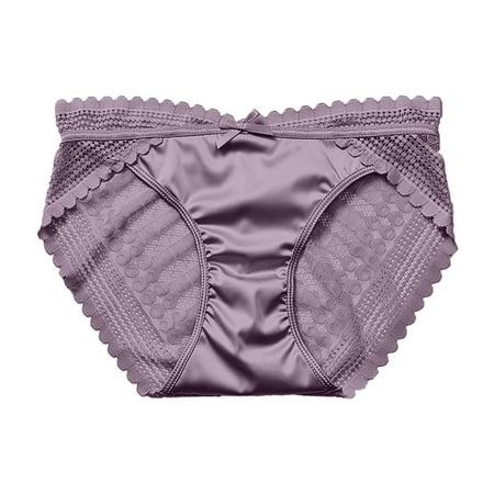 

Women Underwear Low Waist Mesh Solid Color Cotton Crotch Lace Soft Breathable Womens Panties