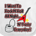 thumbnail image 4 of Inktastic I Want to Rock N' Roll N' Potty Everyday Boys or Girls Baby Bib, 4 of 4