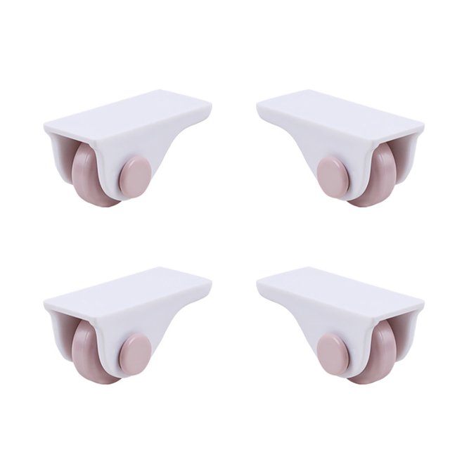 Inteprter Polea direccional para el hogar, 4 Uds., rueda autoadhesiva, ruedas adhesivas direccionales para muebles, caja de almacenamiento, caja de Almacenamiento y organización del hogar rosa Inteprter HA004416-02