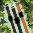 thumbnail image 2 of Badgers Premium Leather Unisex Watch Band for Apple Watch - 42/44/45/49mm(46mm Series 10) Long Black by Affinity Bands, 2 of 5