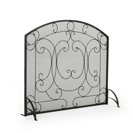 

Noble House Dermody Metal Fireplace Screen Matte Black