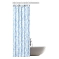 thumbnail image 2 of BSDHOME Christmas Shower Curtain Snowflake, Vintage Country Style Floral Circular Pattern Lace Ornamental Snowflake Design Bathroom Decor Set with Hooks, 36 X 72 Inches, 2 of 3
