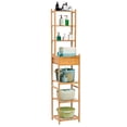 thumbnail image 4 of XKHZJL 7-Tier Bamboo Bookshelves and Bookcases, Book Shelf Organizer Rack, Freestanding Storage Shelving Unit for Living Room, Kitchen, Bathroom, Office, 4 of 9