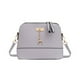 thumbnail image 1 of Sonducket Bolso de hombro de cuero para mujer, bolsos organizadores de pintalabios con correa ajustable, bolsos de compras para interiores y exteriores, Bolsas de mensajero y de hombro gris, 1 of 7
