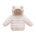 thumbnail image 3 of Loopsun Toddler Boys Girls Winter Outerwear Jackets 0-5Y Solid Hooded Padded Long Sleeve Warm Coats, 3 of 5