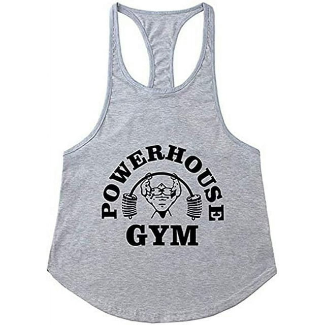 Men Pure Color Fitness Cotton Vest Bodybuilding Stringer Gym Tank Tops M-XXL