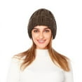 thumbnail image 5 of CoCopeaunt Womens Knit Cap Winter Warm Pure Color Curly Brim Coarse Wool Cap European-American Style, 5 of 6
