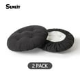 thumbnail image 2 of Sunlit Bar Stool Covers - Set of 2 Round Bar Stool Seat Covers, Soft and Cushioned Bar Chair Covers, Easy to Install and Wash, Cover Only, 14 Inch Diameter, Black, 2 of 7