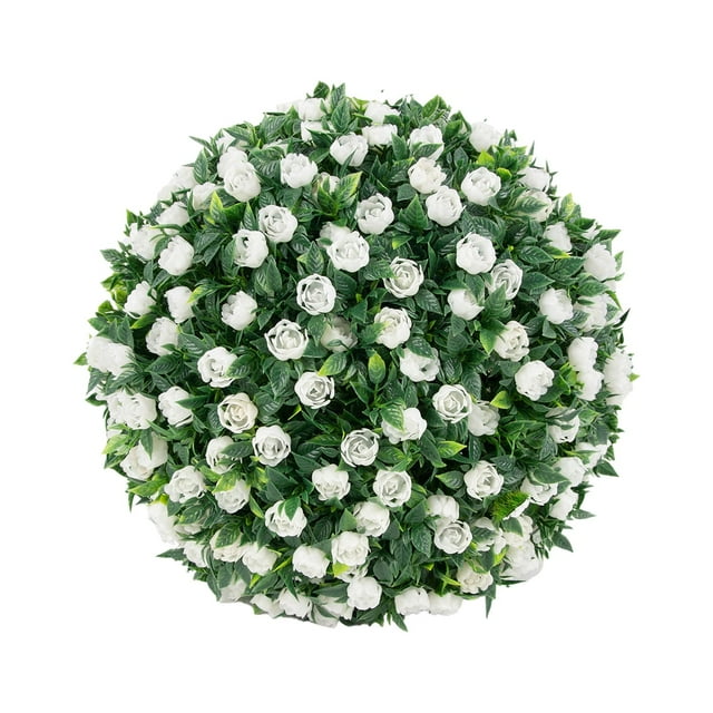 Simulation Plant Flower Hanging Topiary Ball 7.8inch Lifelike Shape Sturdy Multifunctional Fine Workmanship Decoration for Home Garden Decor Style C