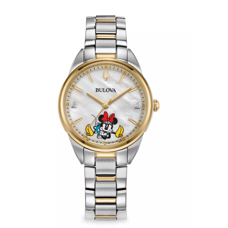 Disney Parks Minnie Mouse Stainless Steel Quartz Watch by Bulova