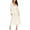 Ivory White, variant on Women Long Dress, Long Sleeve Dress V-neck Lace Patchwork Loose Swing Dress for Party