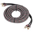 thumbnail image 4 of Cable de señal Rca de audio estéreo para el hogar y el automóvil de 4,8 m, amplificador, adaptador de cable para subwoofer, 4 of 5