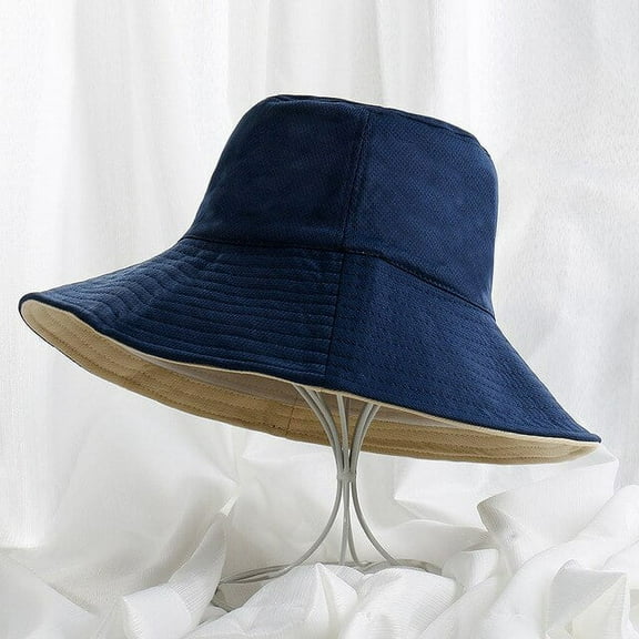 COCOpeaunt Bucket Hat Double-Sided Panama Hat Womens Bucket Hat Panama Sombrero Summer Anti-UV Sun Visor Sun Hat Sun Protection Gift