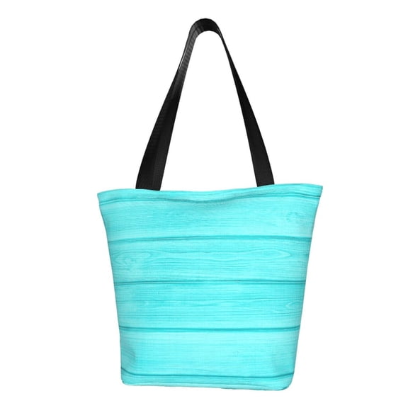Xecao Turquoise Wooden for Tote Bag for Women -Tote Shoulder Bag with A Little Pocket Inside, Perfect for Travel and Work.