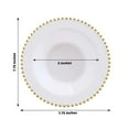 thumbnail image 3 of Decorline Beaded Collection White & Gold 7.5" / 14oz Soup Bowl, Elegant Design Tableware, Perfect for All Occasions : 60-Plates, 3 of 4