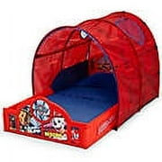 PAW Patrol Toddler Crib/Toddler Bed Traditional, Contemporary 90% plastic, 7% Fabric, 3 % Metal Toddler Beds Platform with Tent and Built-in Guardrails by Delta Children, Multicolor