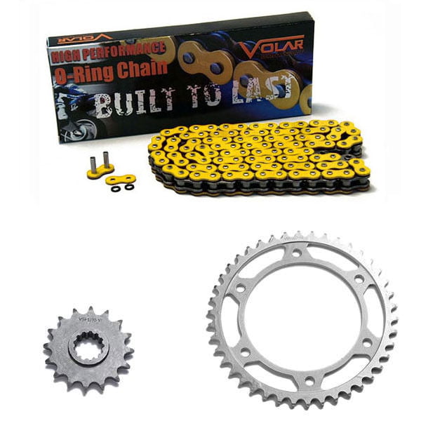 Volar O-Ring Chain and Sprocket Kit Yellow for 2003-2006 Honda CBR600RR 