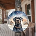 thumbnail image 3 of Hello Winter Cane Corso Welcome Snowy Night Watercolor Vintage Round Wood Sign Italian Mastiff Dog Lover Gifts Idea Hanging Wall Home Decor - 01011, 3 of 5