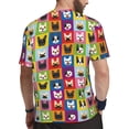 thumbnail image 2 of Wukai Colorful Bulldog Print Men's Short-Sleeved Mesh T-Shirt,Quick-Dry Short Sleeve Workout T-Shirt-6X-Large, 2 of 8